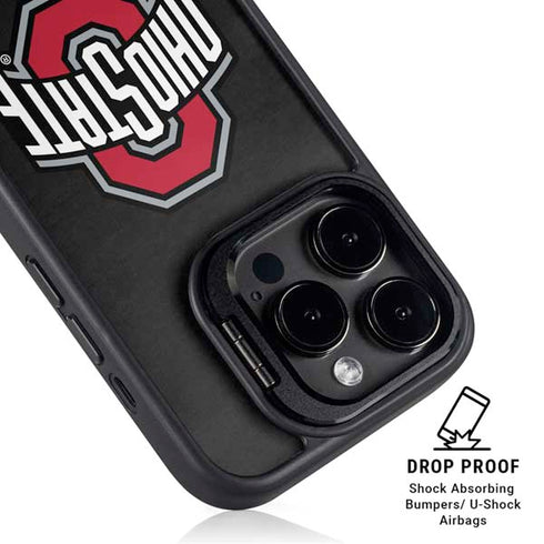 Ohio State University OSU Buckeyes Black iPhone 13 Pro Kickstand Case